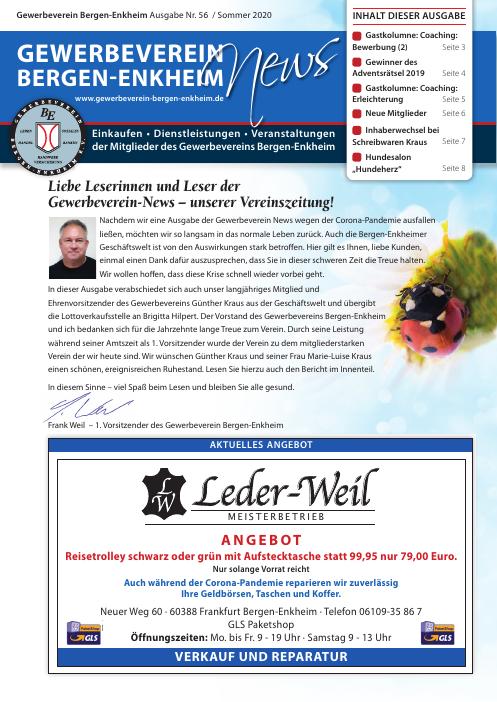 Titelseite GWV-News Nr. 56