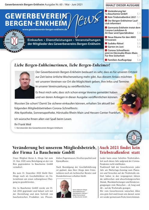 Titelseite GWV-News Nr. 60