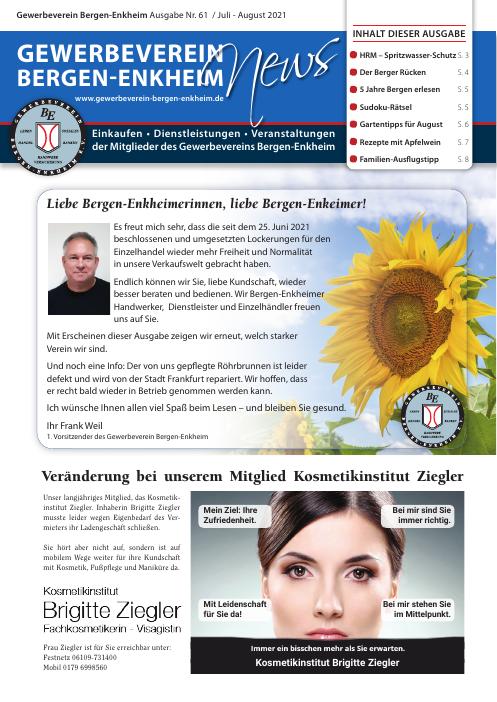 Titelseite GWV-News Nr. 61