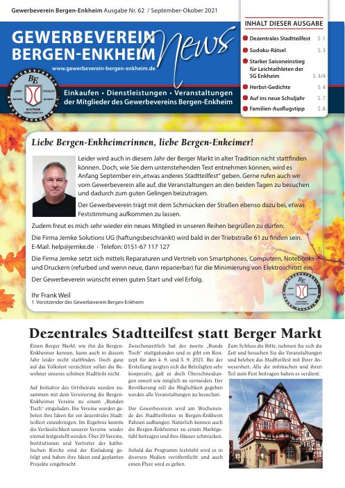 Titelseite GWV-News Nr. 62